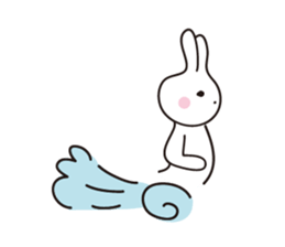 Heartwarming rabbit world sticker #7401209