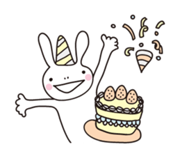 Heartwarming rabbit world sticker #7401211