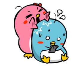 Lovely couple penguins - 'ALPENG' Ver 2 sticker #7402715