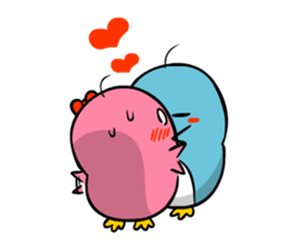 Lovely couple penguins - 'ALPENG' Ver 2 sticker #7402724