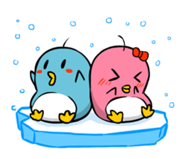 Lovely couple penguins - 'ALPENG' Ver 2 sticker #7402728