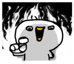 Overreacting funny bird sticker #7403699