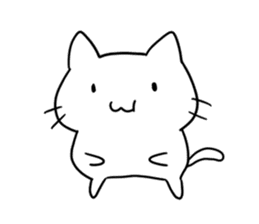 simple kawaii cat sticker #7404226