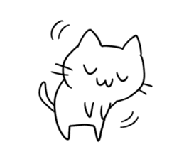 simple kawaii cat sticker #7404240