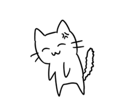 simple kawaii cat sticker #7404254