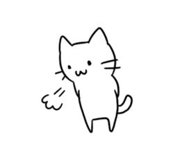 simple kawaii cat sticker #7404259