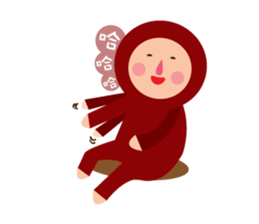 Tights Miss Red happy every day! sticker #7405580