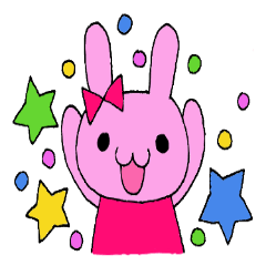 Stamp of daily life of cute rabbit :)