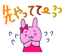 Stamp of daily life of cute rabbit :) sticker #7406129