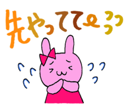 Stamp of daily life of cute rabbit :) sticker #7406129