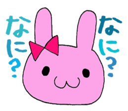 Stamp of daily life of cute rabbit :) sticker #7406136