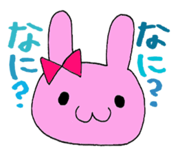 Stamp of daily life of cute rabbit :) sticker #7406136