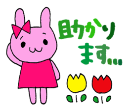 Stamp of daily life of cute rabbit :) sticker #7406138