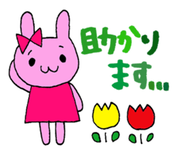 Stamp of daily life of cute rabbit :) sticker #7406138