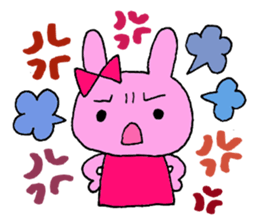 Stamp of daily life of cute rabbit :) sticker #7406143