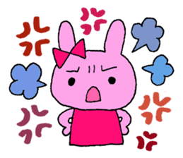 Stamp of daily life of cute rabbit :) sticker #7406143