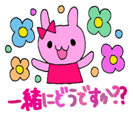 Stamp of daily life of cute rabbit :) sticker #7406144