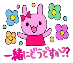 Stamp of daily life of cute rabbit :) sticker #7406144