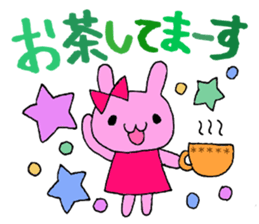 Stamp of daily life of cute rabbit :) sticker #7406155