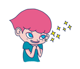 Dofens / Pink boy sticker #7406517