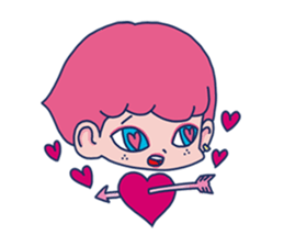 Dofens / Pink boy sticker #7406523