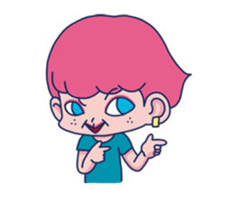 Dofens / Pink boy sticker #7406525