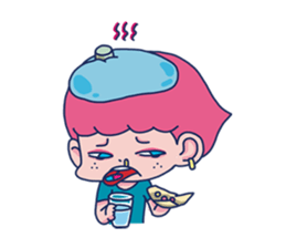 Dofens / Pink boy sticker #7406544