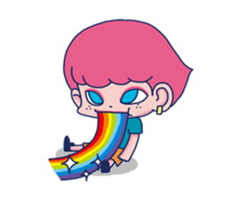 Dofens / Pink boy sticker #7406545