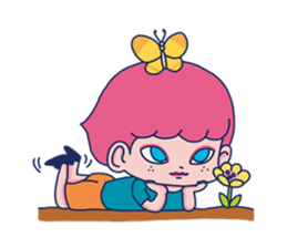 Dofens / Pink boy sticker #7406548