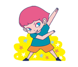 Dofens / Pink boy sticker #7406554