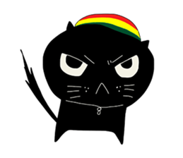 Cat hipster sticker #7406477