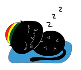 Cat hipster sticker #7406479