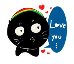 Cat hipster sticker #7406480