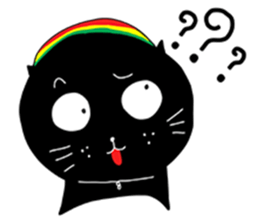 Cat hipster sticker #7406482