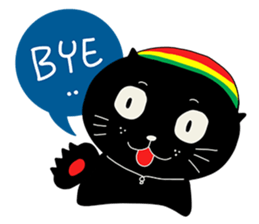 Cat hipster sticker #7406483