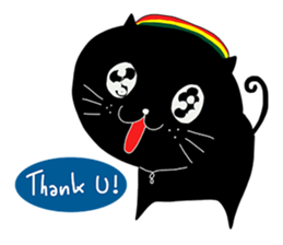 Cat hipster sticker #7406484