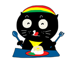 Cat hipster sticker #7406486