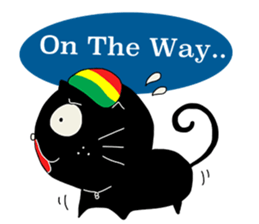 Cat hipster sticker #7406487