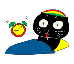 Cat hipster sticker #7406488