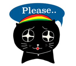 Cat hipster sticker #7406492