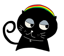 Cat hipster sticker #7406493