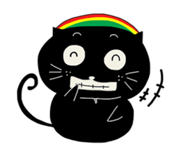 Cat hipster sticker #7406494