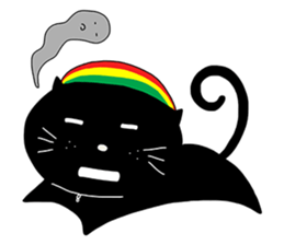 Cat hipster sticker #7406495