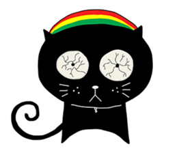 Cat hipster sticker #7406496