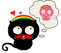 Cat hipster sticker #7406497