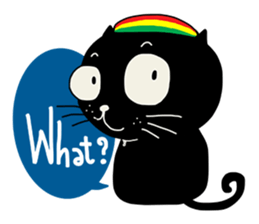 Cat hipster sticker #7406498