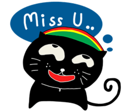 Cat hipster sticker #7406499