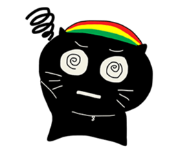 Cat hipster sticker #7406500