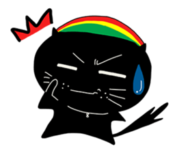 Cat hipster sticker #7406501