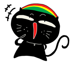 Cat hipster sticker #7406502